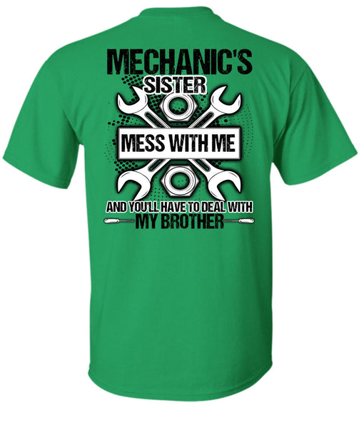 Mechanic's Sister T Shirt, I Love Mechanic T Shirt