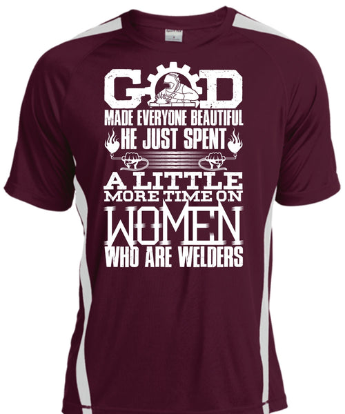 Women Who Are Welders T Shirt, God Made Everyone Beautiful T Shirt, Cool Shirt