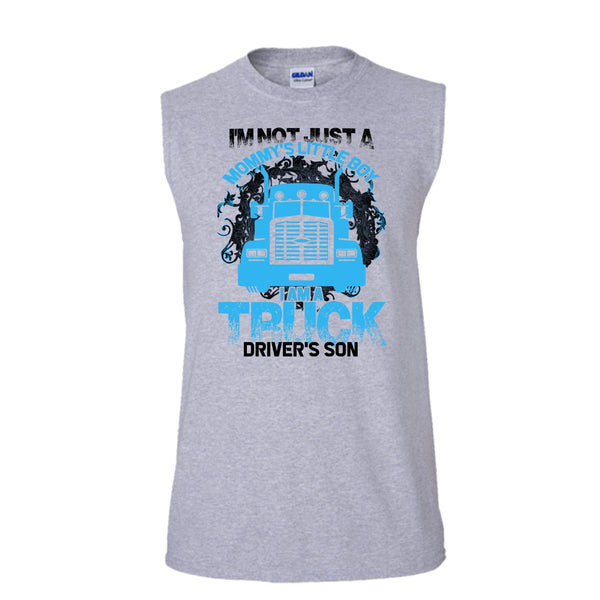 I'm Not Just A Mommy's Little Boy T Shirt, Coolest Trucker Mom Tank Top (Men's Cotton Sleeveless)