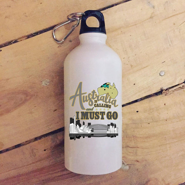Australia Is Calling And I Must Go 20 oz Stainless Steel Bottle,Funny Traveling Outdoor Sports Water Bottle