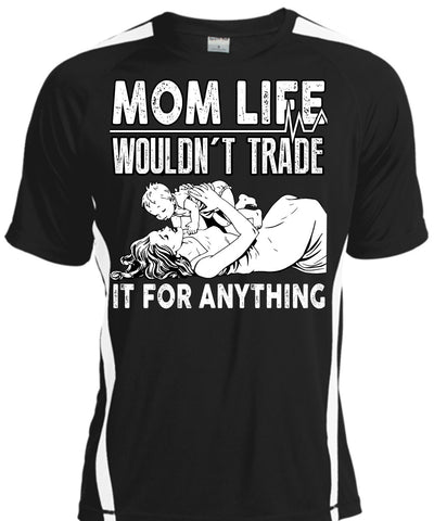 A black t-shirt with the shopify logo