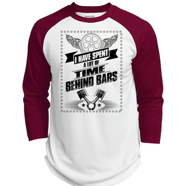 I Have Spent A Lot Of Time Behind Bars T Shirt, I Love Biker T Shirt, Awesome T-Shirts  (Polyester Game Baseball Jersey)
