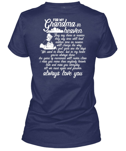 For My Grandma In Heaven T Shirt, Love You T Shirt