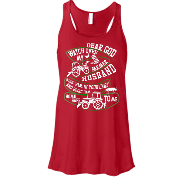 Watch Over My Farmer Husband T Shirt, Coolest Farmer Tank Top