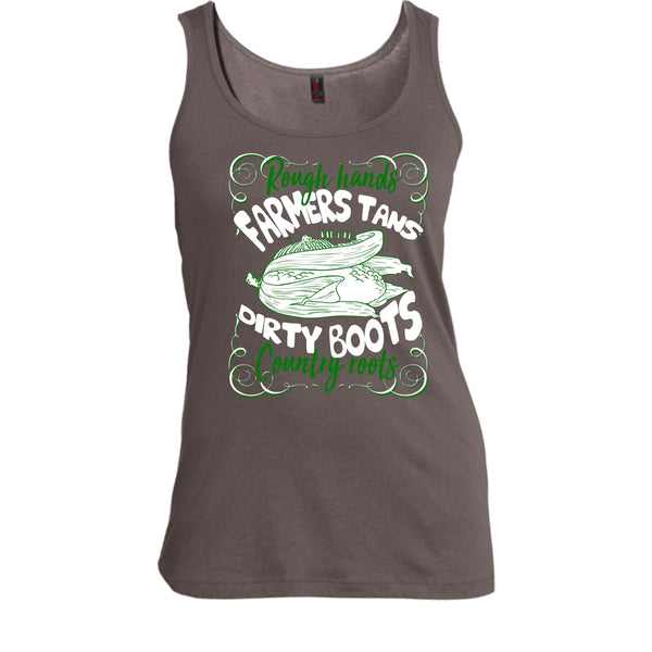 Rough Hands Farmers Tans T Shirt, Dirty Boots Country Roots T Shirt, Cool T Shirt