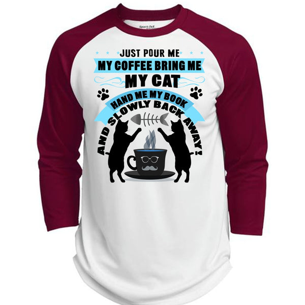 My Coffee Bring Me My Cat T Shirt, I Love My Cat T Shirt, Awesome T-Shirts  (Polyester Game Baseball Jersey)