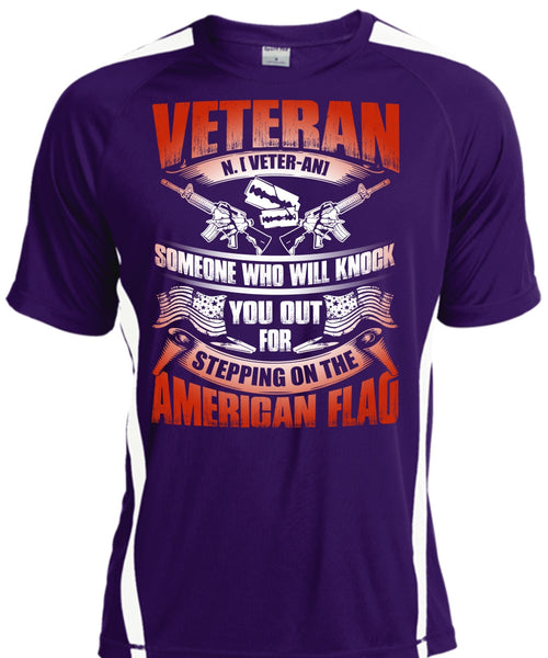 Veteran Who Will Knock You Out T Shirt, American Flag T Shirt, Cool Shirt