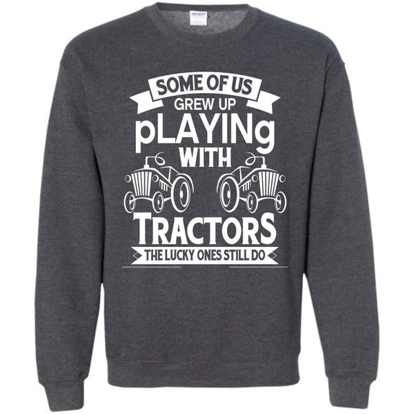Playing With Tractors T Shirt, Tractors Driving Sweatshirt