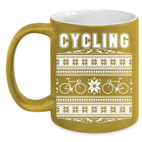 Cycling Coffee Mug, I Love Christmas  Coffee Cup