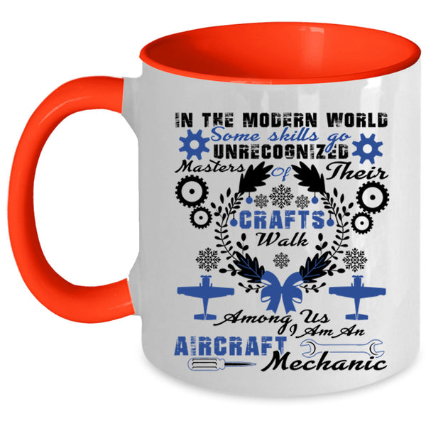 Cute Aircraft Mechanics Coffee Mug, I Am An Aircraft Mechanic Accent Mug