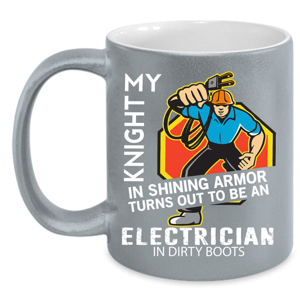 To Be An Electrician In Dirty Boots Coffee Mug, Cool Job Coffee Cup