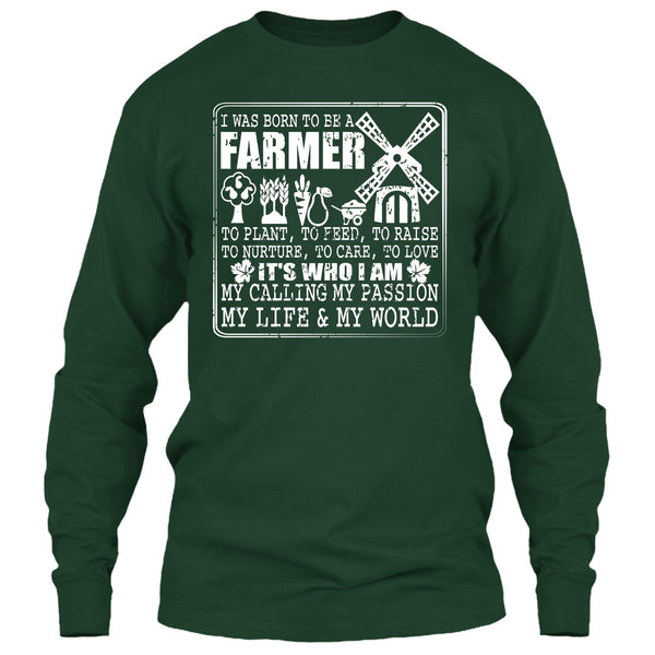 Born To Be A Farmer T Shirt, My Life And My World T Shirt