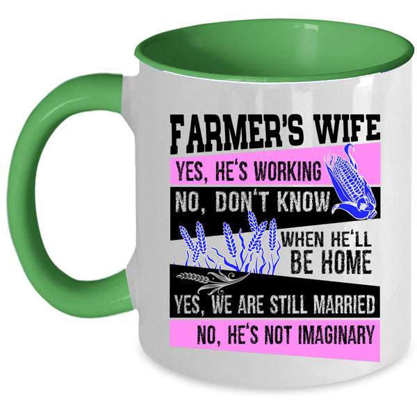 Gift For Wedding Coffee Mug, Farmer's Wife Accent Mug