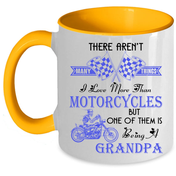 Being A Grandpa Coffee Mug, I Love Motorcycles Accent Mug