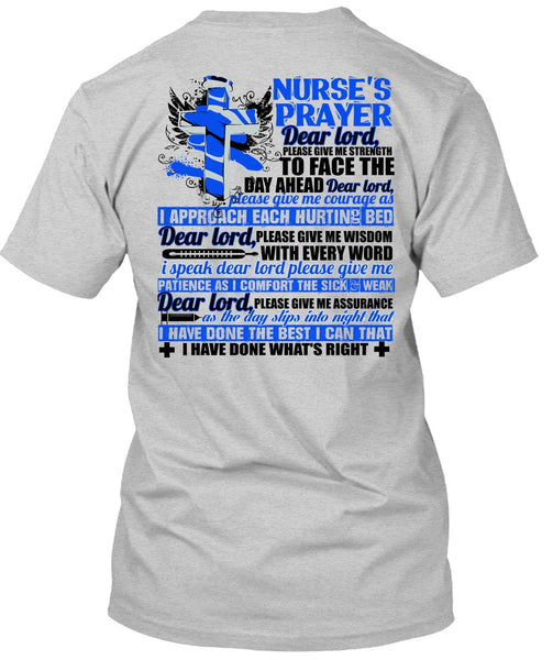 Nurse's Prayer T Shirt, I Love Nursing T Shirt