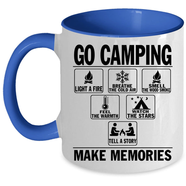 Watch The Stars Coffee Mug, Go Camping Make Memories Accent Mug