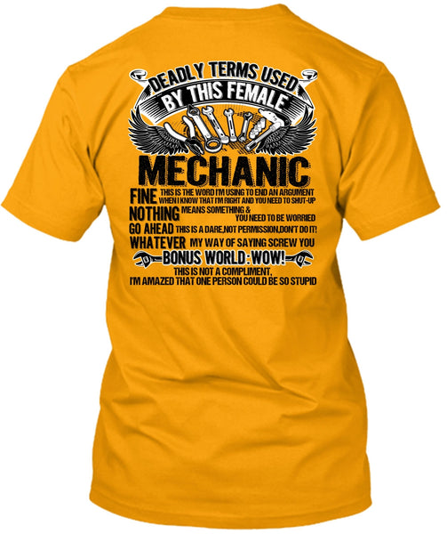 This Female Mechanic T Shirt, I Love Mechanic T Shirt