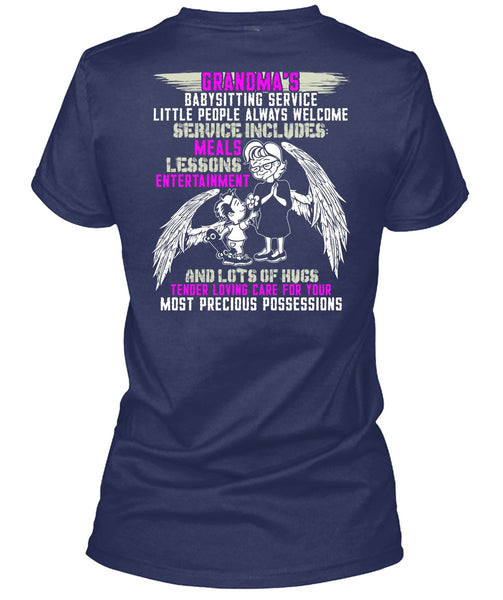 Grandma's Babysitting Service T Shirt, I Love Nana T Shirt