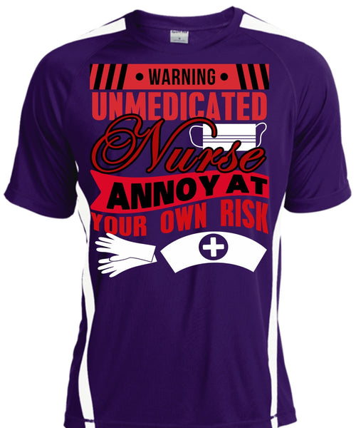 Warning Unmedicated Nurse T Shirt, Being A Nurse T Shirt, Cool Shirt