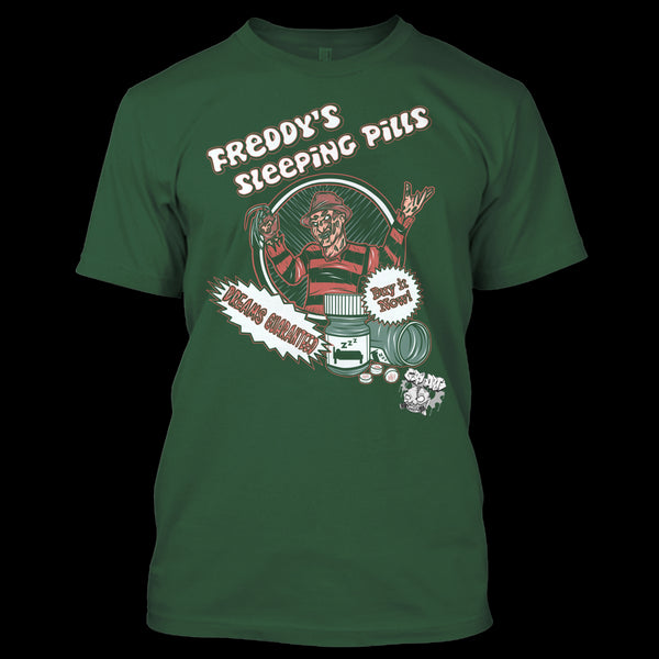 A black t-shirt with the shopify logo