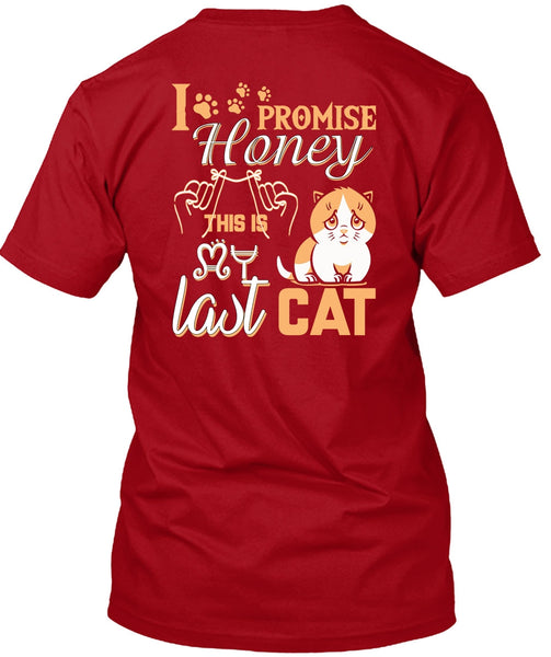I Promise Honey This Is My Last Cat T Shirt, My Favorite T Shirt
