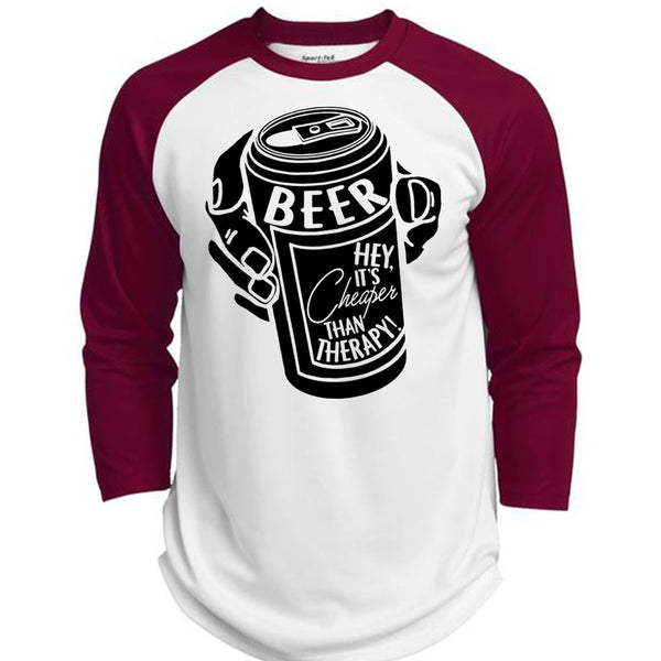 It's Cheaper Than Therapy T Shirt, I Love Beer T Shirt, Awesome T-Shirts  (Polyester Game Baseball Jersey)