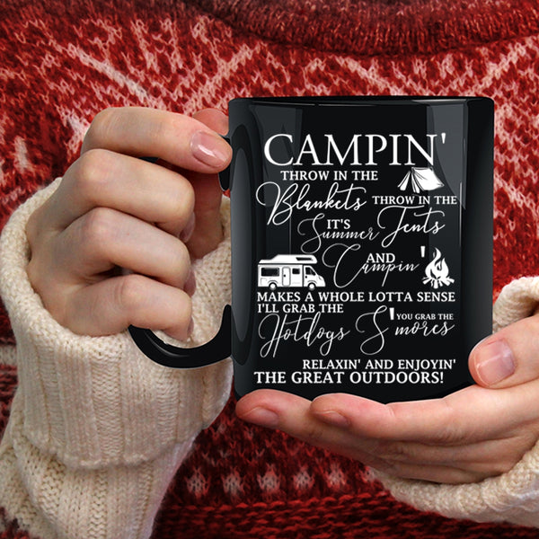 Camping Coffee Mug, Relaxing And Enjoying The Great Outdoors Coffee Cup