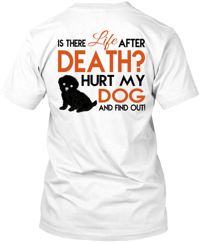 A black t-shirt with the shopify logo