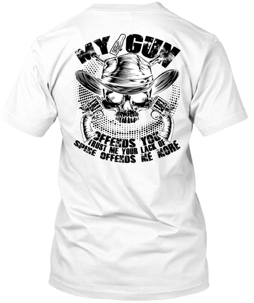 A black t-shirt with the shopify logo