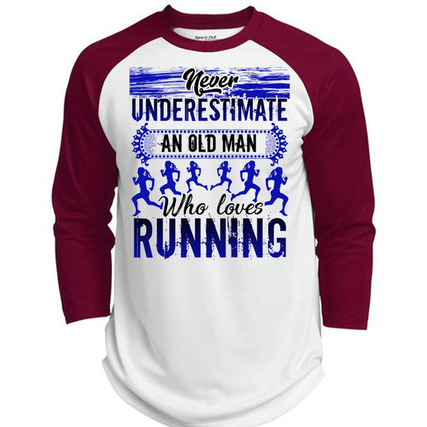 Old Man Who Loves Running T Shirt, I Love Running T Shirt, Awesome T-Shirts  (Polyester Game Baseball Jersey)