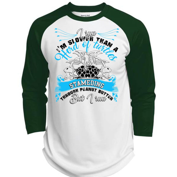 I Run I'm Slower T Shirt, I Love Running T Shirt, Awesome T-Shirts  (Polyester Game Baseball Jersey)