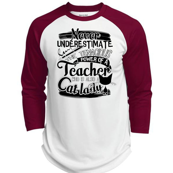 The Tenacious Power Of A Teacher T Shirt, I Love Cat T Shirt, Awesome T-Shirts  (Polyester Game Baseball Jersey)