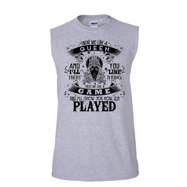 Treat Me Like A Queen T Shirt, Coolest Merry Christmas T Shirt, Awesome t-shirts (Men's Cotton Sleeveless)