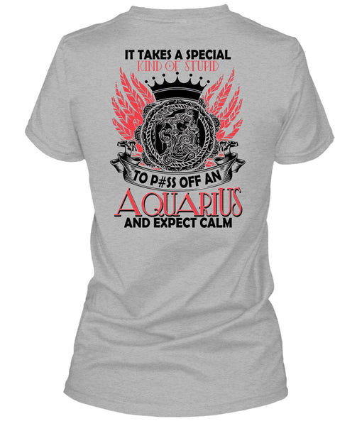 Aquarius And Expect Calm T Shirt, I Love Aquarius T Shirt