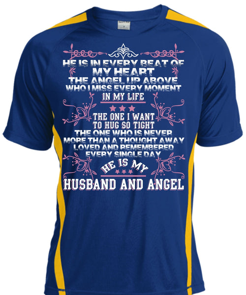 He Is My Husband And Angel T Shirt, Loved And Remembered T Shirt, Cool Shirt