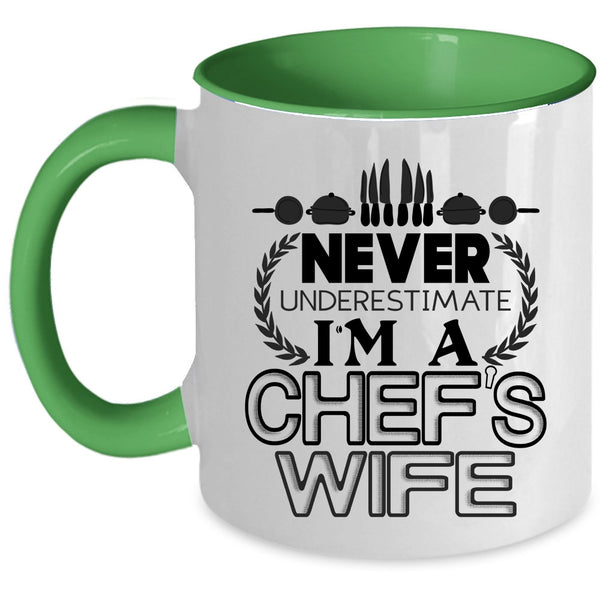Cool Just Married Coffee Mug, I'm A Chef's Wife Accent Mug