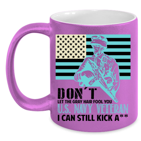 Funny U.S Navy Veteran Coffee Mug, U.S Navy Veteran Accent Mug