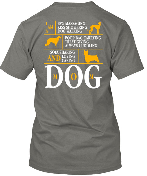Loving Caring Dog Mom T Shirt, Kiss Showering Dog Walking T Shirt