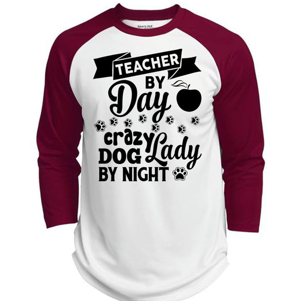 Teacher By Dad Crazy Dog Lady By Night T Shirt, Career T Shirt  (Polyester Game Baseball Jersey)