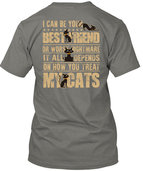 You Treat My Cats T Shirt, I Can Be Your Best Friend T Shirt