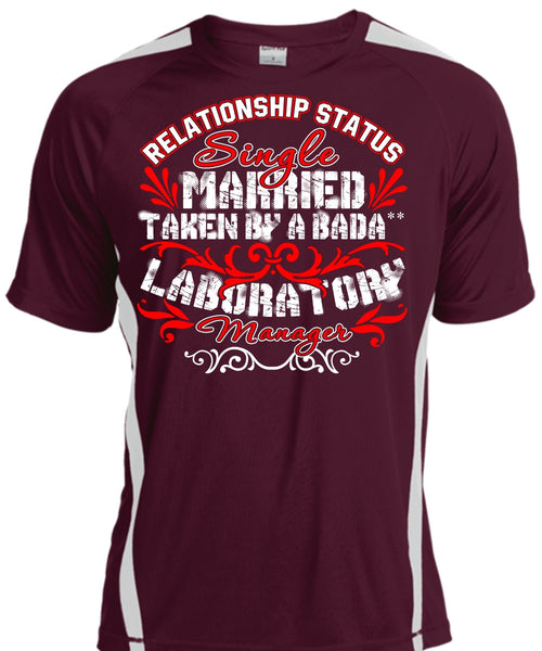 Married Taken By A Laboratory Manager T Shirt, Relationship Status T Shirt, Cool Shirt