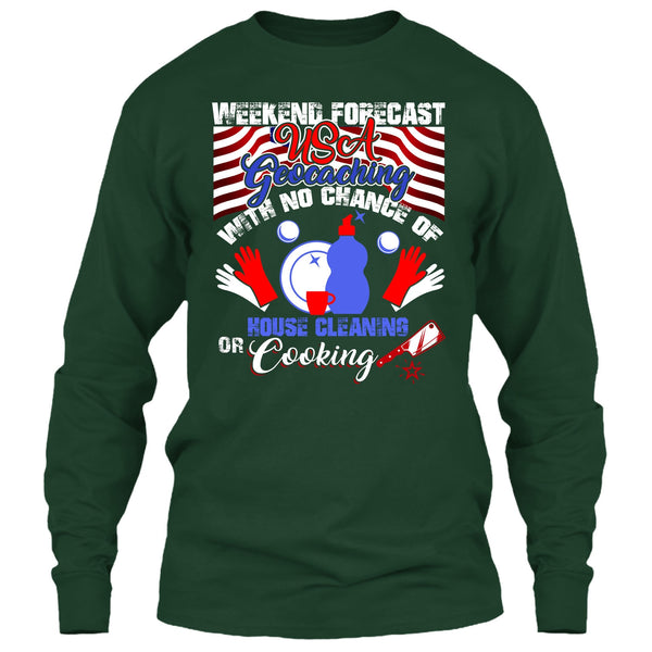 Weekend Forecast USA Geocaching T Shirt, Coolest Geocaching T Shirt