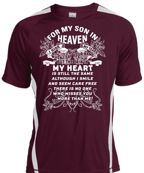 For My Son In Heaven T Shirt, The Pain In My Heart T Shirt, Cool Shirt