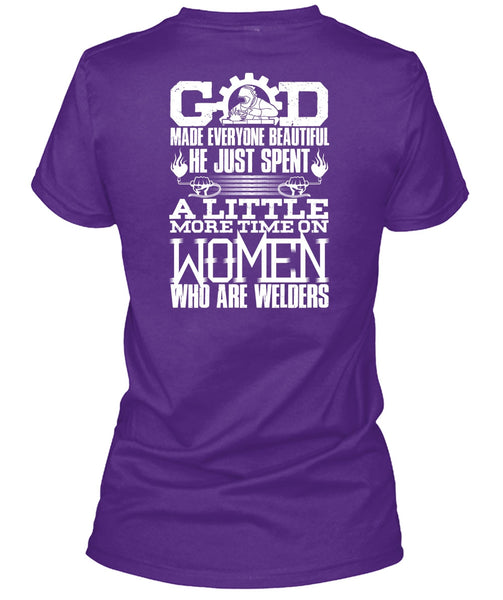 Women Who Are Welders T Shirt, God Made Everyone Beautiful T Shirt