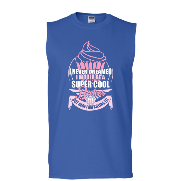 I'd Be A Cool Baker T Shirt, Coolest Baker Tank Top (Men's Cotton Sleeveless)