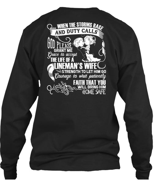 The Life Of A Lineman's Wife T Shirt, Being A Lineman T Shirt