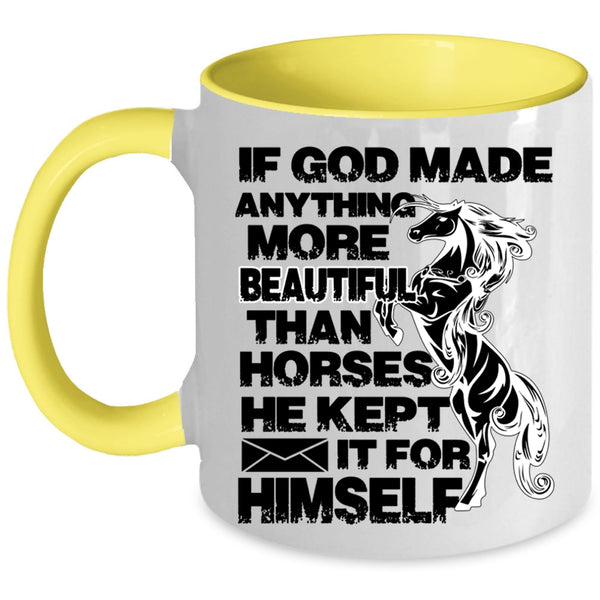 I Love Horses Coffee Mug, My Horses Accent Mug