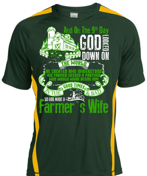 God Made A Farmer's Wife T Shirt, Being A Farmer T Shirt, Cool Shirt