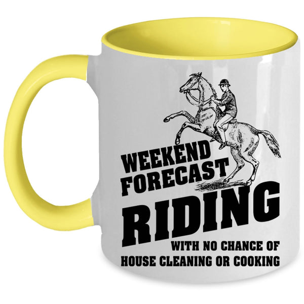 Outdoor Coffee Mug, Weekend Forecast Riding Accent Mug