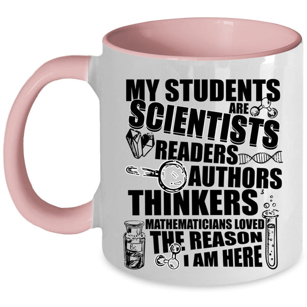 Mathematicians Loved Coffee Mug, My Students Are Scientists Accent Mug